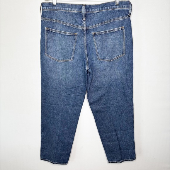 J.Crew Relaxed Boyfriend Jeans Womens Size 32 Blue Denim Distressed Cropped - Picture 6 of 9